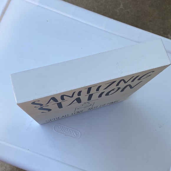 Sanitizing Station Wood Sign - Picture 2 of 2